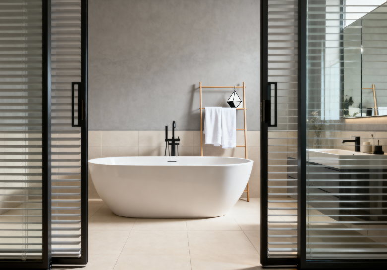 产品应用:浴室窗帘