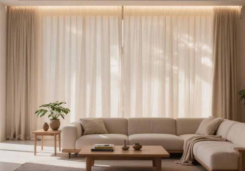 产品应用:客厅窗帘