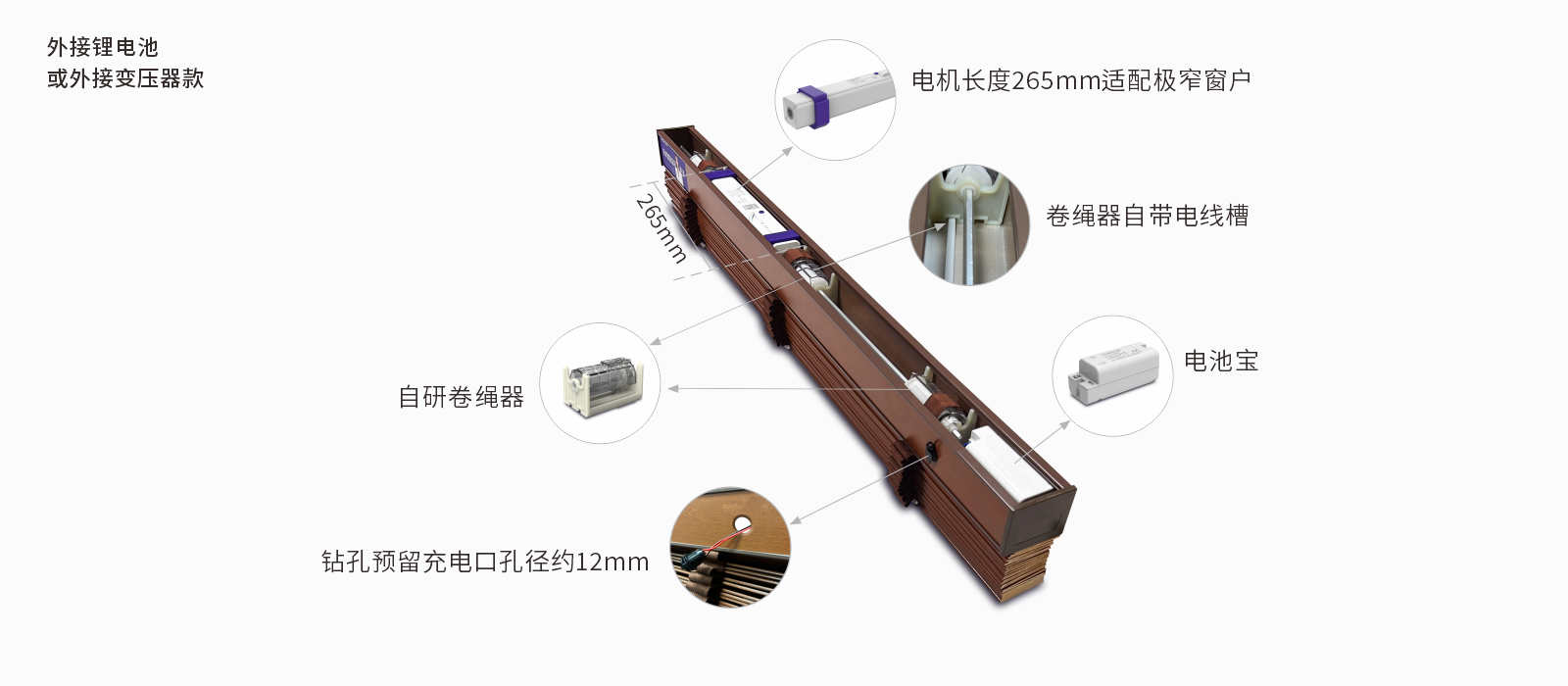 外接锂电池或外接变压器款结构图